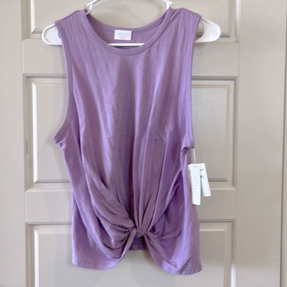 Purple Twist Front Abound Tank